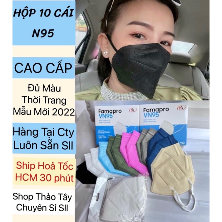 Khẩu Trang N95 Hộp 10 Cái Kháng Khẩn Đạt Chuẩn Xuất Khẩu