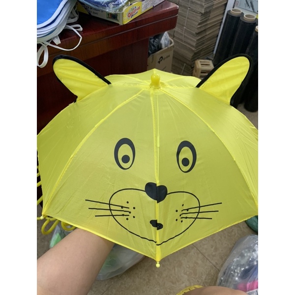 Ô Dù Hình Tai Mèo Họa Tiết Đáng Yêu Cho Bé - Ô Múa Tai Mèo