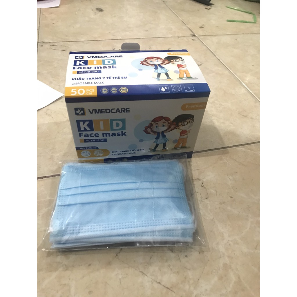 Khẩu Trang Trẻ Em 4 Lớp Kháng Khuẩn. hộp 50 chiếc [Sãn Hàng] | BigBuy360 - bigbuy360.vn