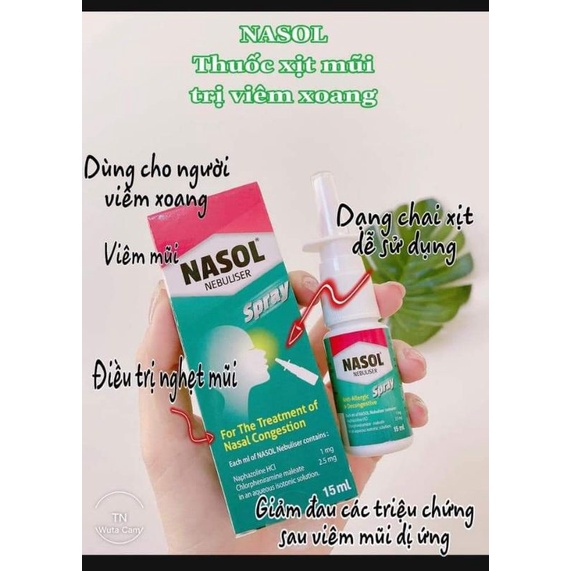 Xịt mũi NASOL Thái Lan 15ml