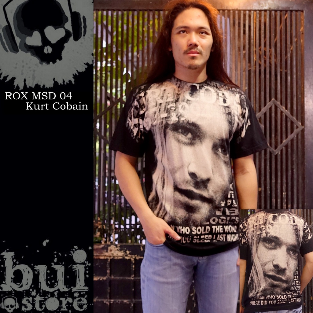 Áo Rock: áo phông Kurt Cobain ROX MSD 04 in tràn 100% cottong Thái Lan oversize nam nữ đều mặc được