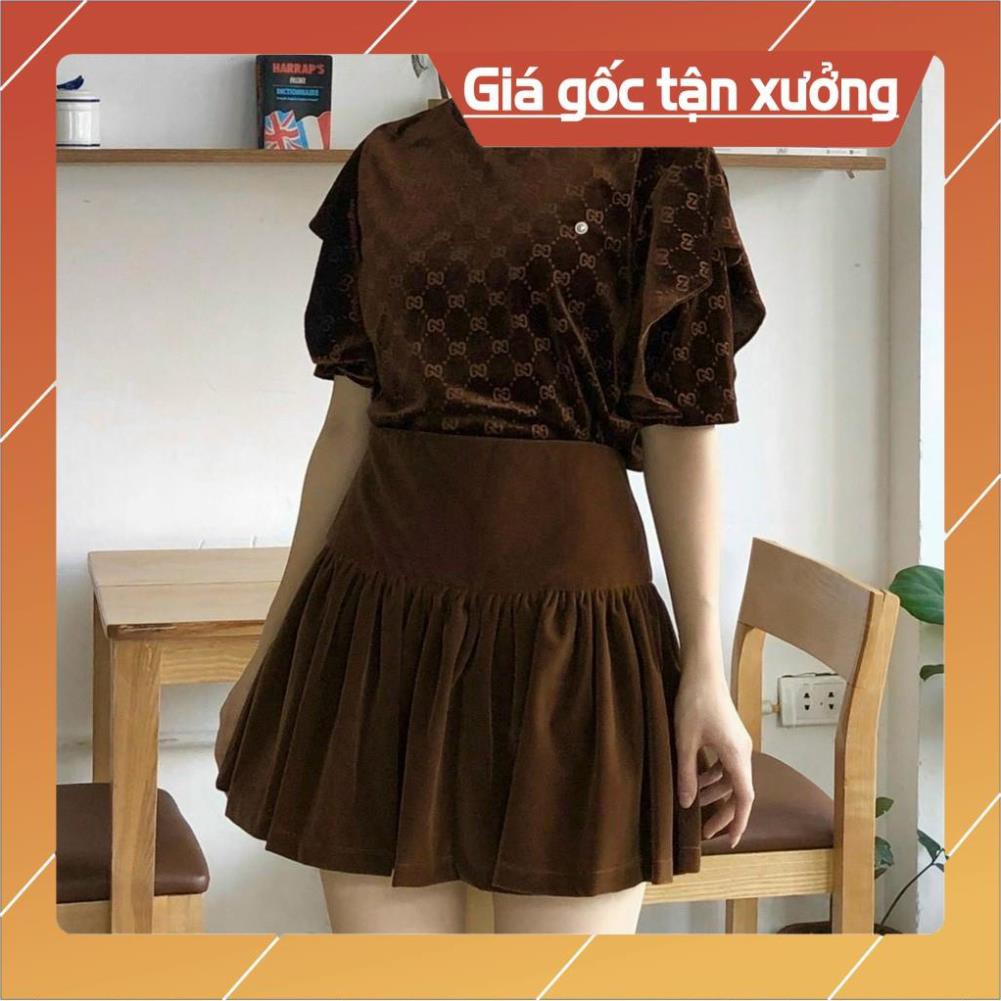 Chân váy nhung có lót quần bên trong chất liệu nhung dầy dặn đứng dáng | BigBuy360 - bigbuy360.vn