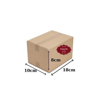 18x10x8 Combo 10 Hộp giấy carton, thùng giấy gói hàng, hộp bìa carton có chữ bên trong