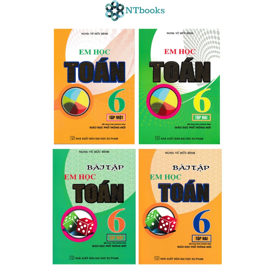 Sách Em Học Toán Lớp 6 + Bài Tập Em Học Toán Lớp 6 - Theo Chương Trình Giáo Dục Phổ Thông Mới (Bộ 4 Cuốn)