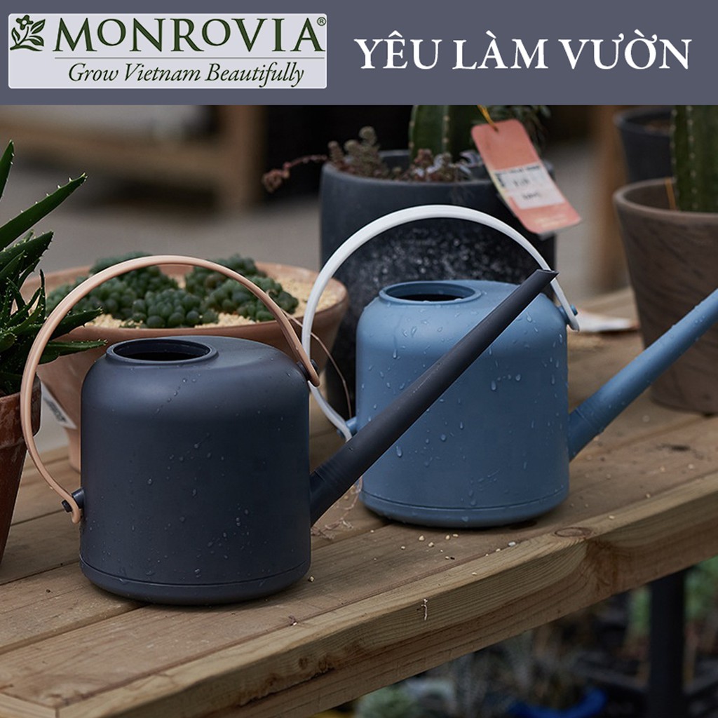 Bình tưới cây vòi dài MONROVIA 1,8 lít, tháo lắp dễ dàng, tiện lợi, tưới cây cảnh ban công, sân vườn, thiết kế Châu Âu