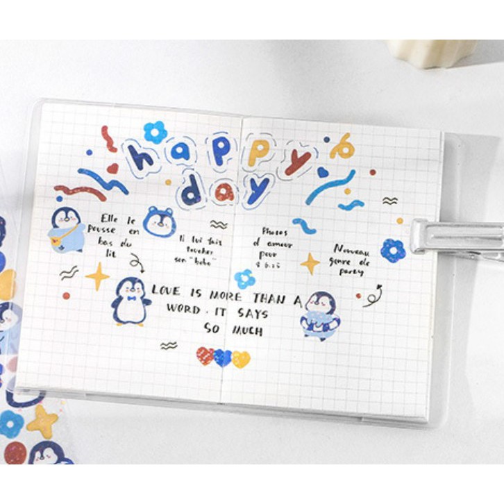 Sticker dễ thương bling bling hello sticker ánh kim tuyến xinh xắn - Be Tiny