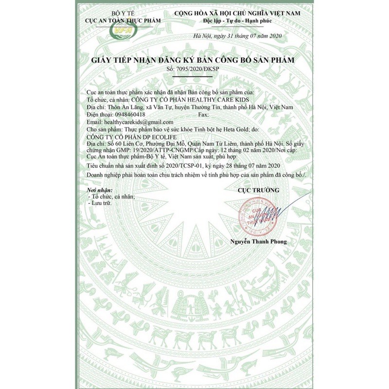 Tinh Bột Hẹ Heta.Q Thoát Khỏi Nỗi Lo Táo Bón 30gr