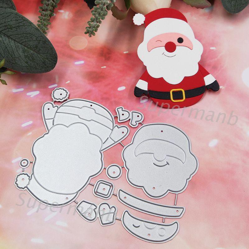 Khuôn Cắt Giấy Làm Từ Kim Loại Hình Ông Già Noel Trang Trí Scrapbook