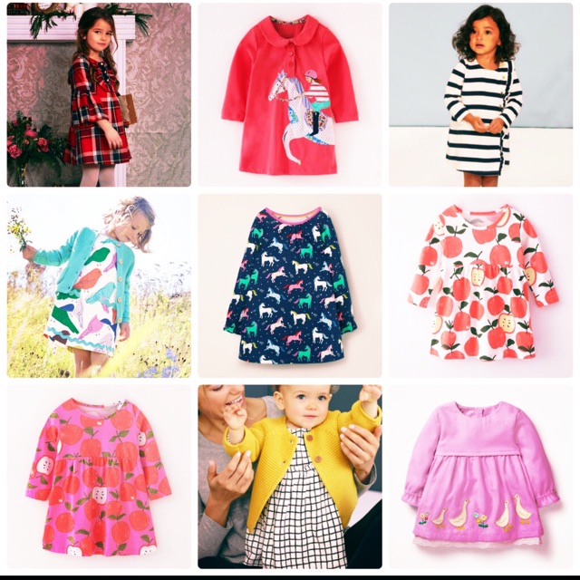 Váy cotton little maven cho bé 3 đến 7 tuổi