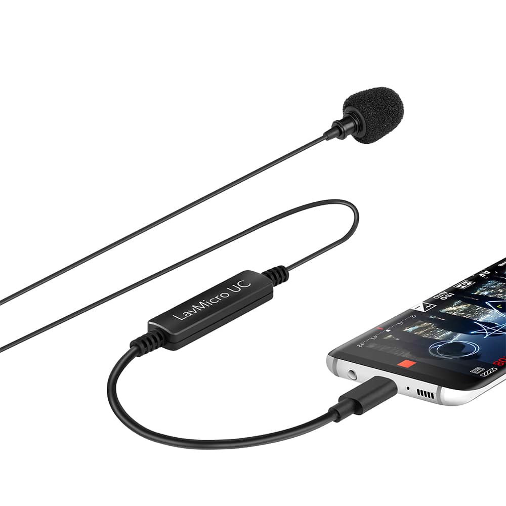 Micro Thu Âm Cài Áo Saramonic LavMicro UC Để Phỏng Vấn, Livestream, Podcast cho Điện thoại Android/ Cổng Usb-C