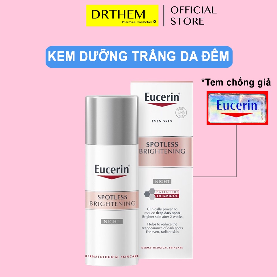 Kem Dưỡng Trắng Sáng Da Ban Đêm Eucerin UltraWHITE+ SPOTLESS Night 50ml Giảm Thâm Nám