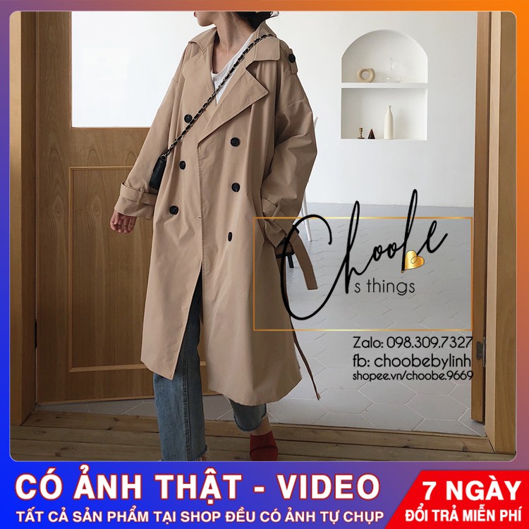 [Free Ship] Áo Khoác, Áo Măng Tô Nữ Đẹp, Dáng Dài, Chất Vải Kaki Dày Dặn, Thanh Lịch, Sang Trọng ( Có Ảnh Thật+ Video)