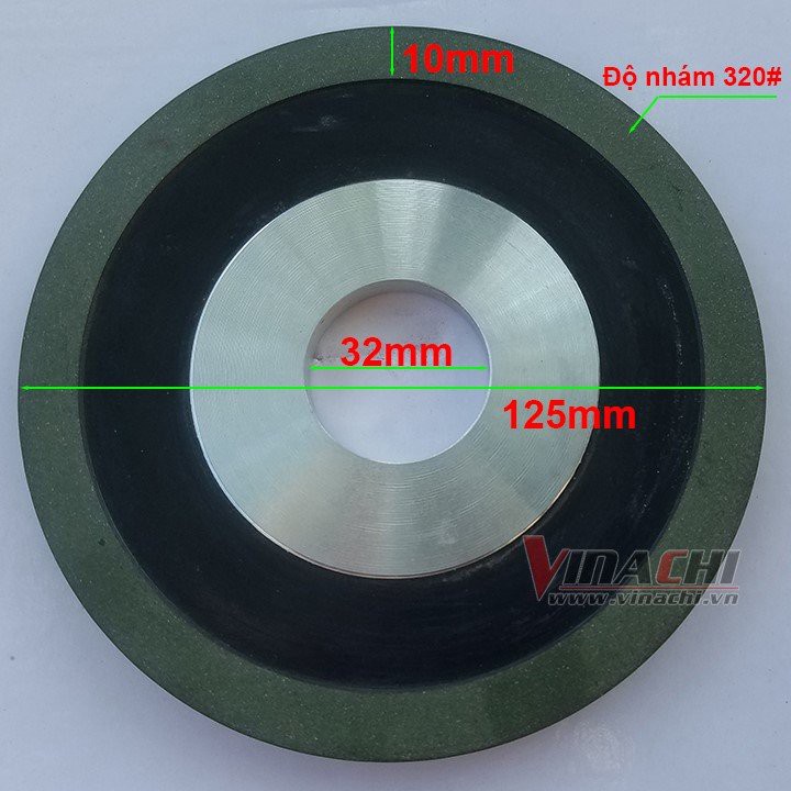 ĐÁ MÀI HỢP KIM - 125*30*10*8*320# - 1 CÁI