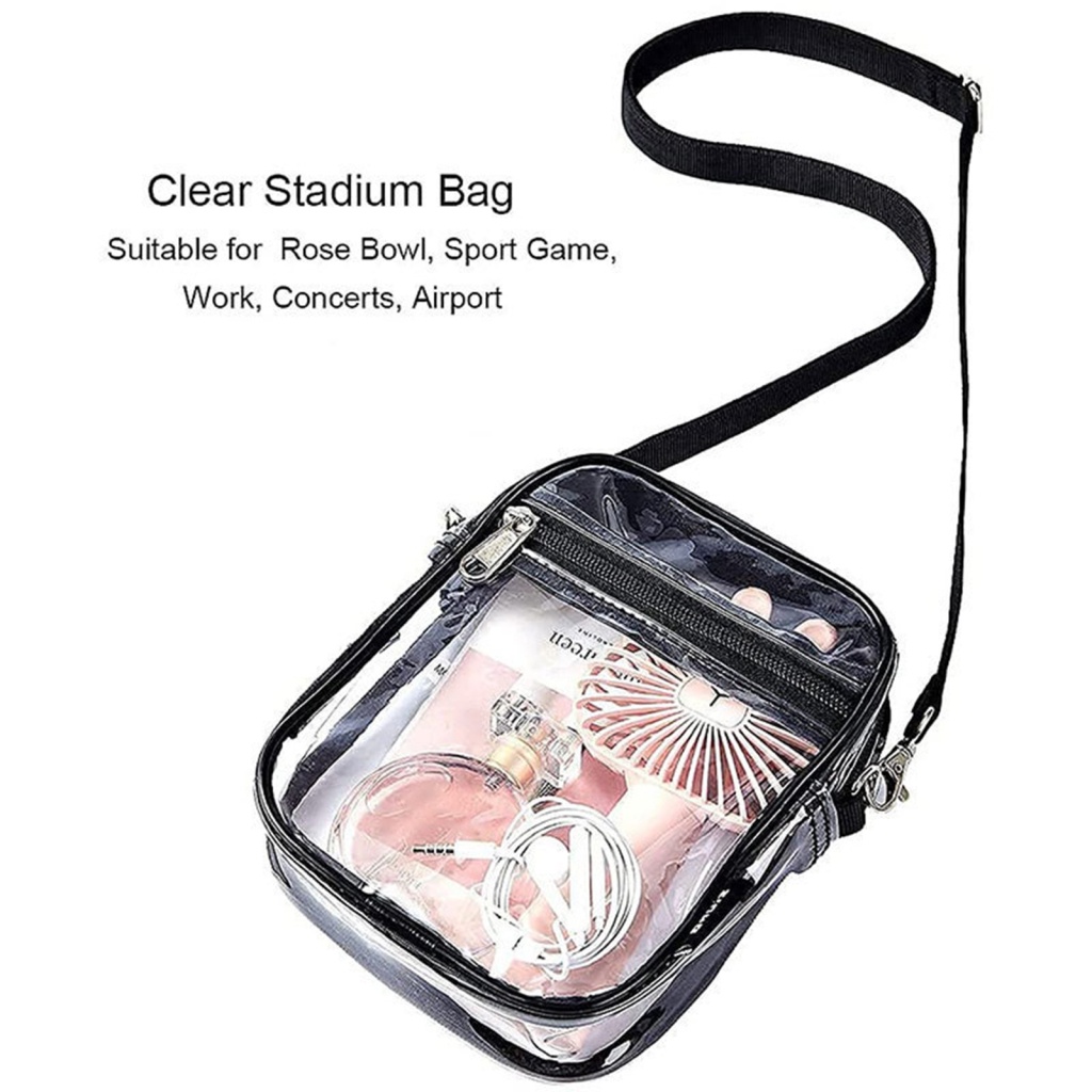 Túi Xách Nhựa PVC Trong Suốt Chống Thấm Nước Kích Thước 20 X 15 X 4.6cm