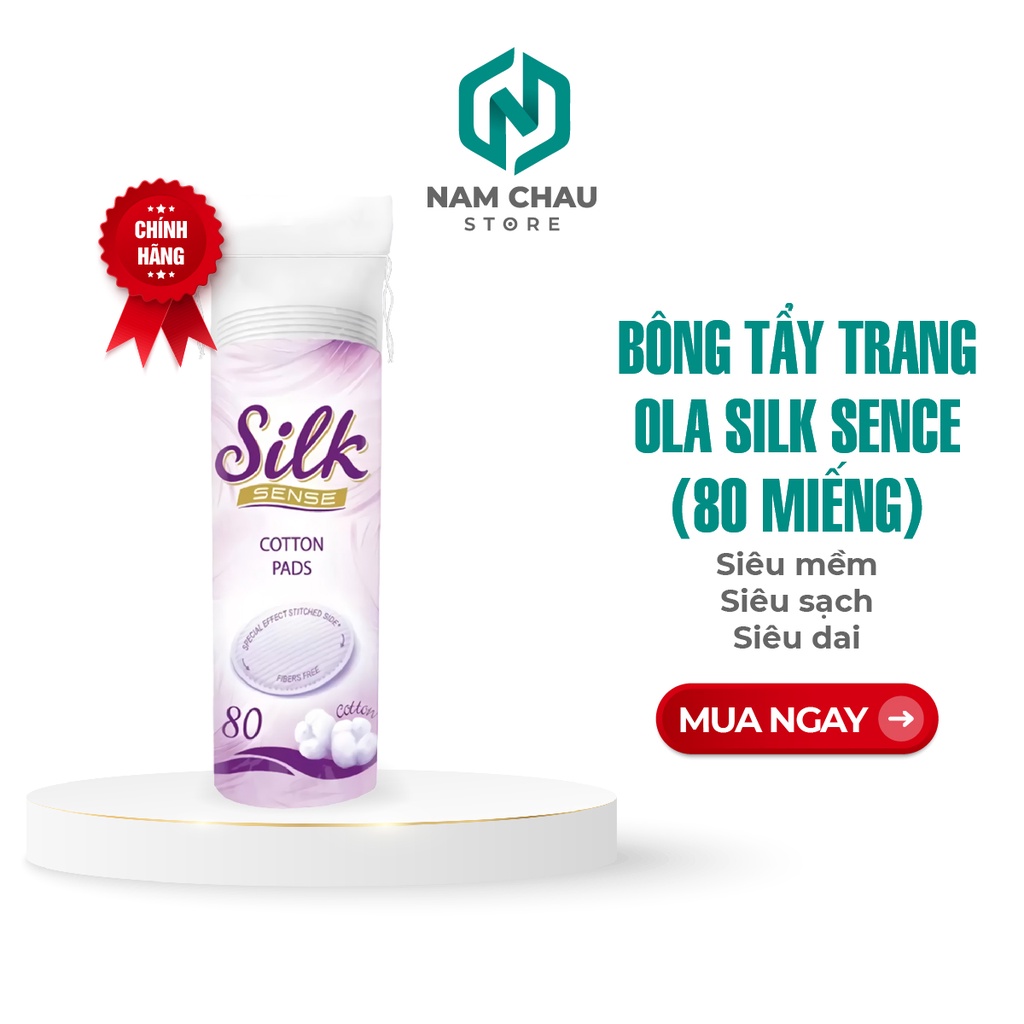 Namchaustore - Bông Tẩy Trang Ola 100% Cotton 80 Miếng