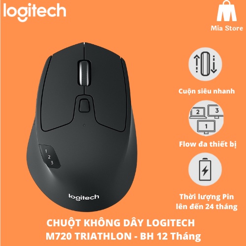 Chuột không dây đa thiết bị LOGITECH M720 Bluetooth - Mia Store