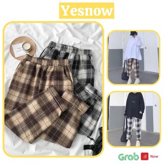 Quần baggy kẻ caro, quần unisex