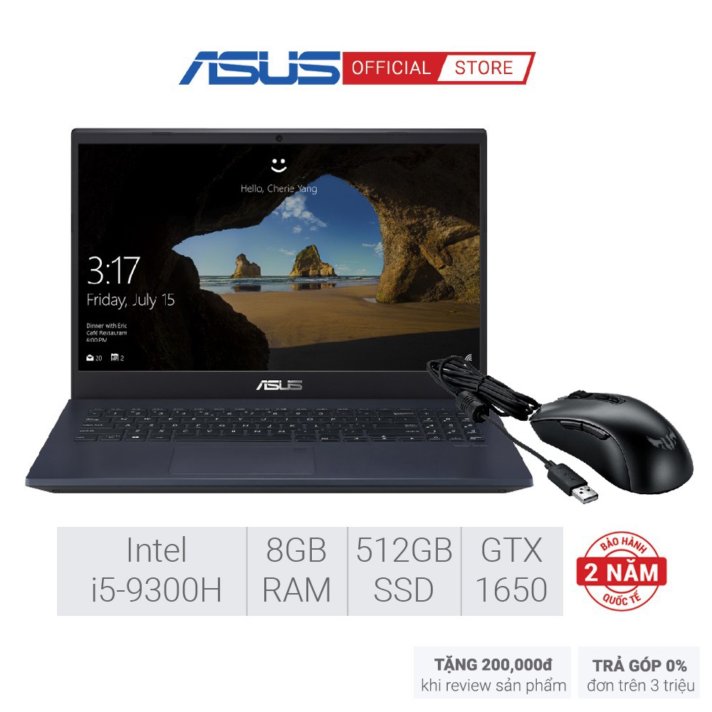 Laptop Asus VivoBook Gaming F571GT-AL851T (Core i5-9300H/8GB RAM/512GB SSD/GTX 1650/15.6-inch FHD/ Win 10) | BigBuy360 - bigbuy360.vn