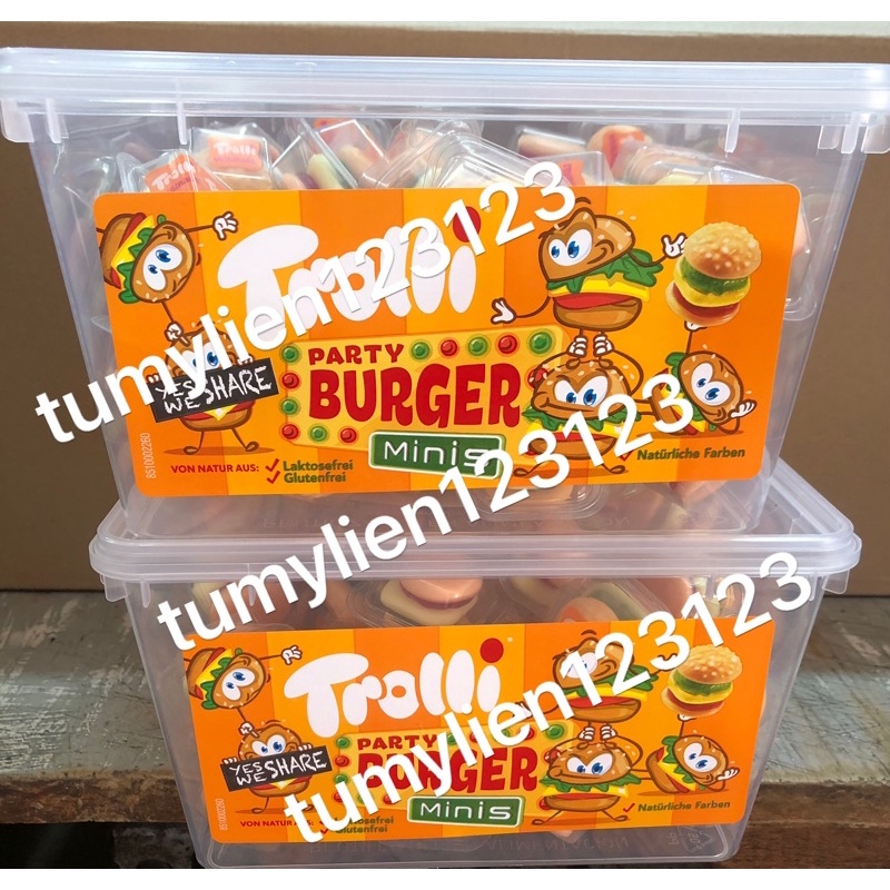 Date 07 / 2024 - Kẹo dẻo Trolli mini Burger 600gr