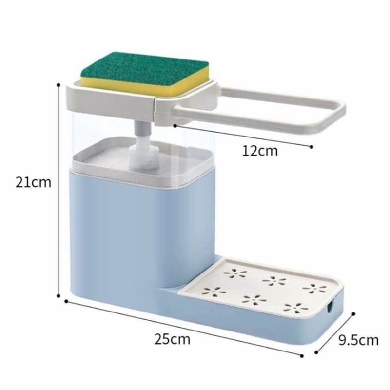Hộp Đựng Nước Rửa Chén Tự Động Tạo Bọt 3in1 tặng kèm khăn lau