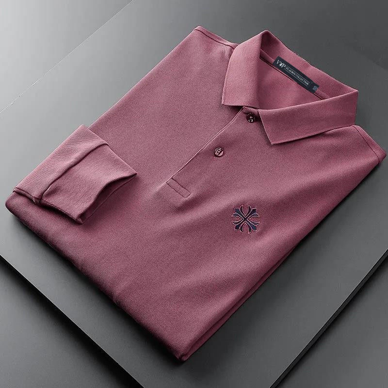 Áo Thun Polo Mỏng Tay Dài Dáng Rộng Màu Sắc Đơn Giản Thời Trang Xuân Thu Cho Nam Giới