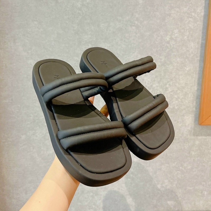 Dép mút bọc 3cm Nhị ( 2 quai phồng) xinh xắn da mờ chất đẹp .