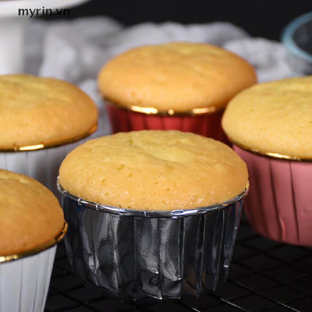 Set 50 CốC GiấY BạC NhiềU MàU 5039 Chuyên DụNg LàM BáNh Cupcake