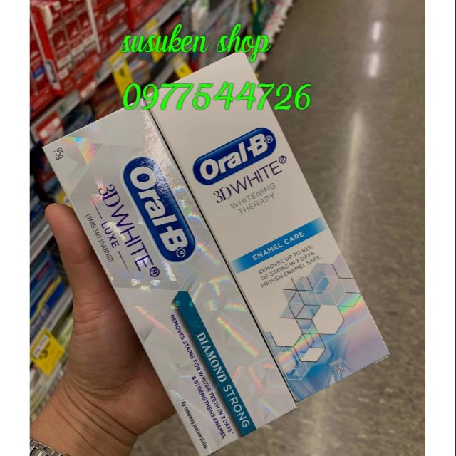 Kem đánh trắng răng Oralb 3D white luxe