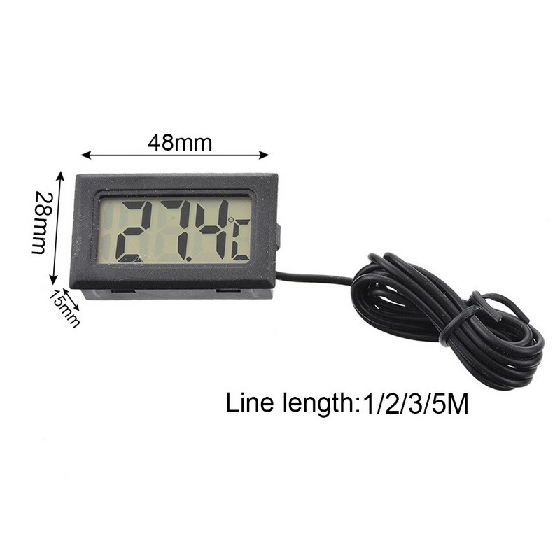 Mini Digital LCD Cảm biến nhiệt độ trong nhà Máy đo độ ẩm Nhiệt kế Máy đo độ ẩm cho Tủ lạnh Hồ cá