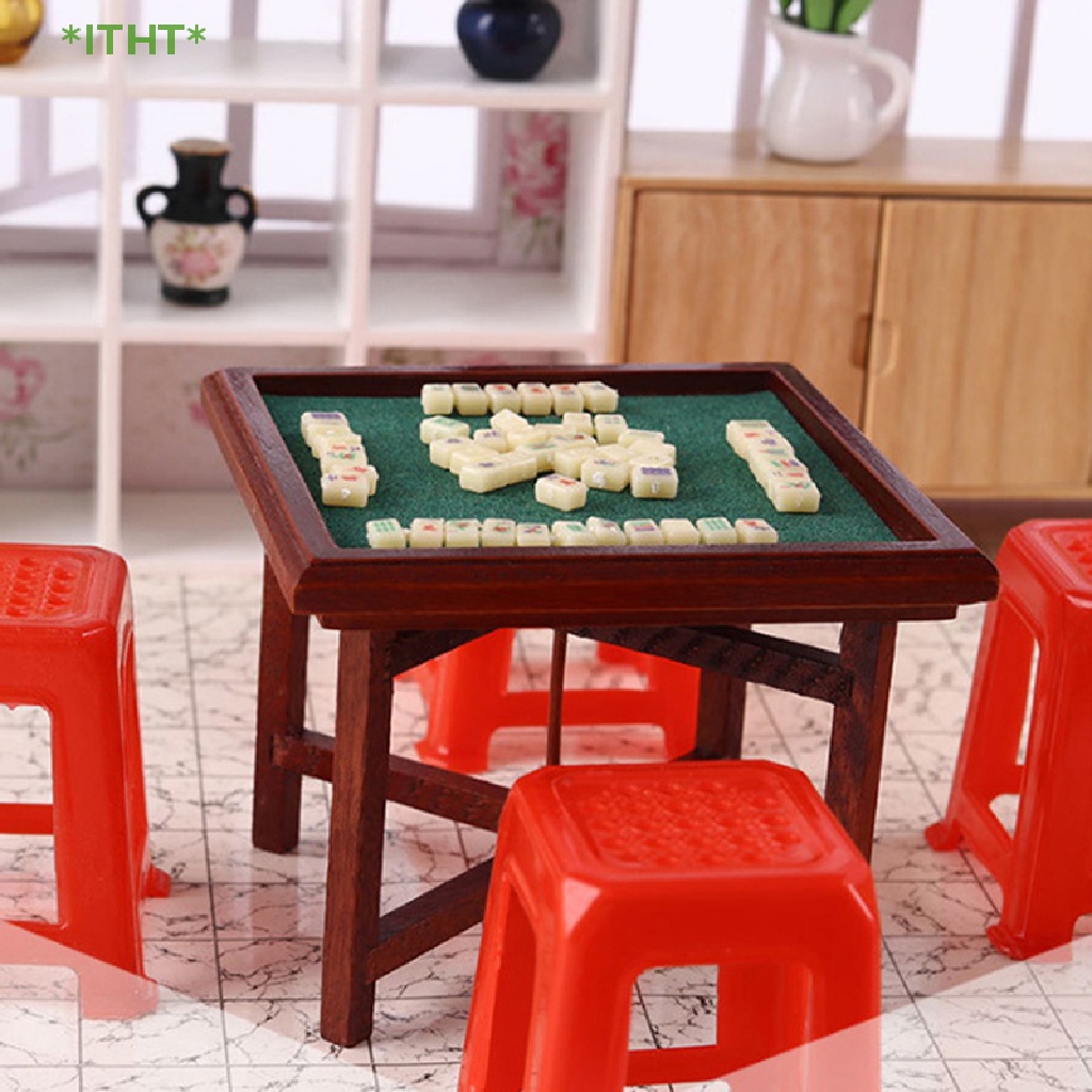 Mô Hình Mạt Chược Mini Trang Trí Nhà Búp Bê Tỉ Lệ 1: 12 Mới