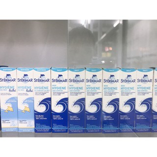 Dung dịch nước muối xịt mũi cho người lớn và trẻ em Sterimar, Sterimar baby  (50ml)