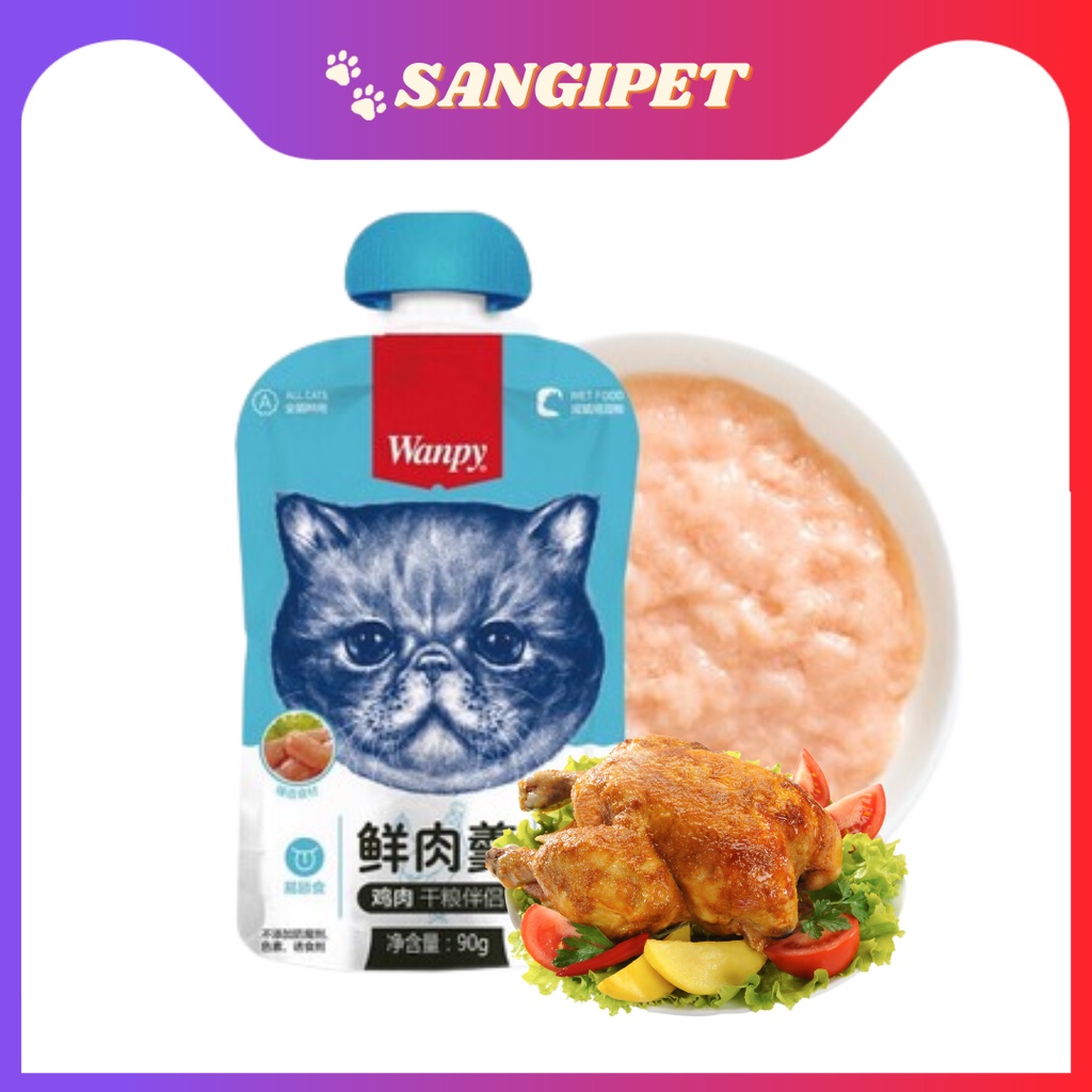 [Mã PET50K giảm Giảm 10% - Tối đa 50K đơn từ 250K] Soup thưởng Wanpy nắp vặn 90g dinh dưỡng, tiện lợi