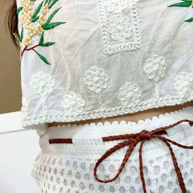 Áo Croptop Hai Dây Họa Tiết Hoa Thời Trang Mùa Hè Cho Nữ