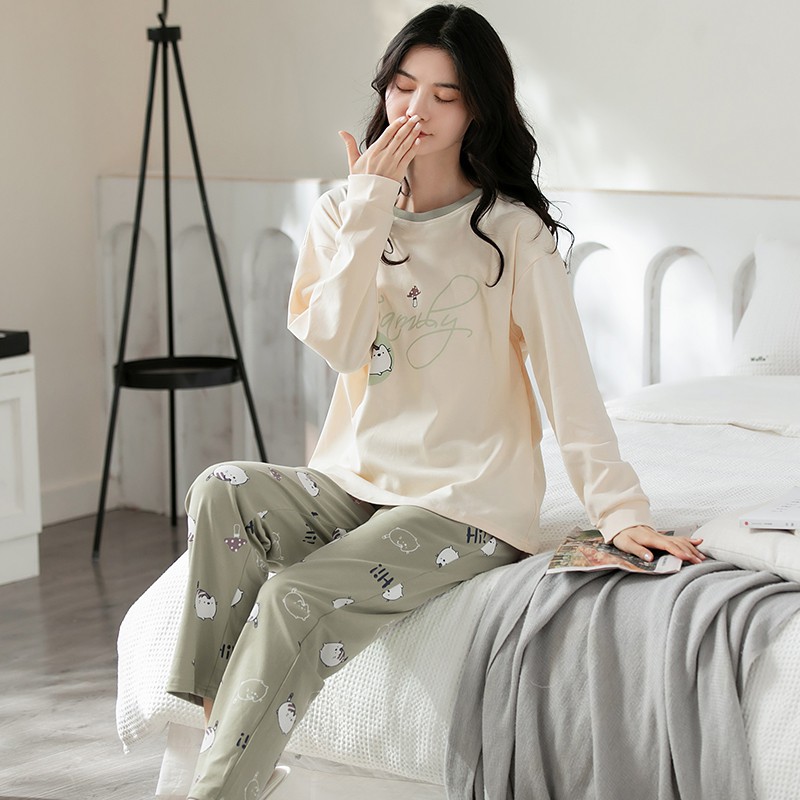 Đồ mặc nhà nữ thu đông chất cotton mịn đẹp - MH5111 | BigBuy360 - bigbuy360.vn