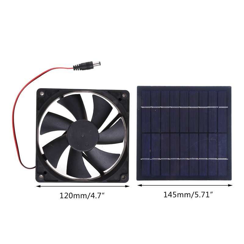 Kiss Quạt Tản Nhiệt Mini Năng Lượng Mặt Trời Chống Thấm Nước 20W Không Gây Tiếng Ồn Và Không Ồn