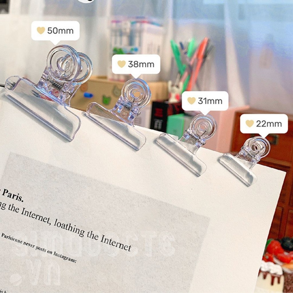 Kẹp giấy trong suốt tiện lợi cho trường học văn phòng ST162