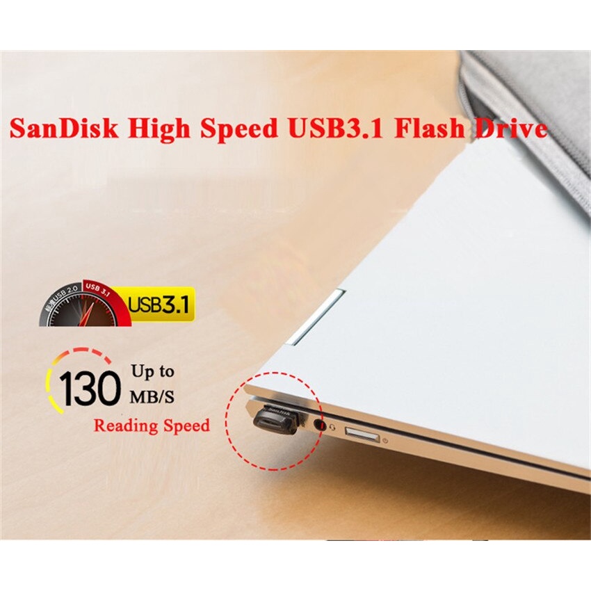 USB 3.1 SanDisk Ultra Fit CZ430 Read 130Mb/s - Bảo Hành 2 Năm Chính Hãng