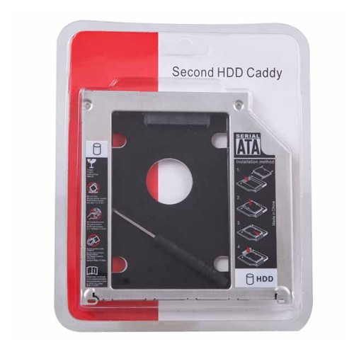 Caddy Bay Mỏng 9.5mm (Lắp thay SSD cho Laptop vào khe ổ DVD) - Hàng loại 1