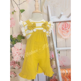 Set yếm hồng chấm bi cho bé