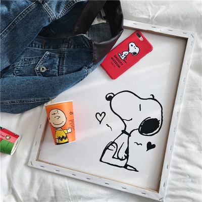 Miếng Dán Trang Trí Tường / Cửa Sổ Họa Tiết Hoạt Hình Snoopy Đáng Yêu