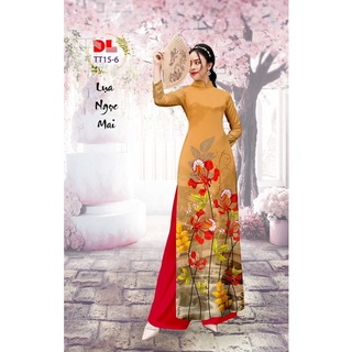 Vải áo dài hoa phượng