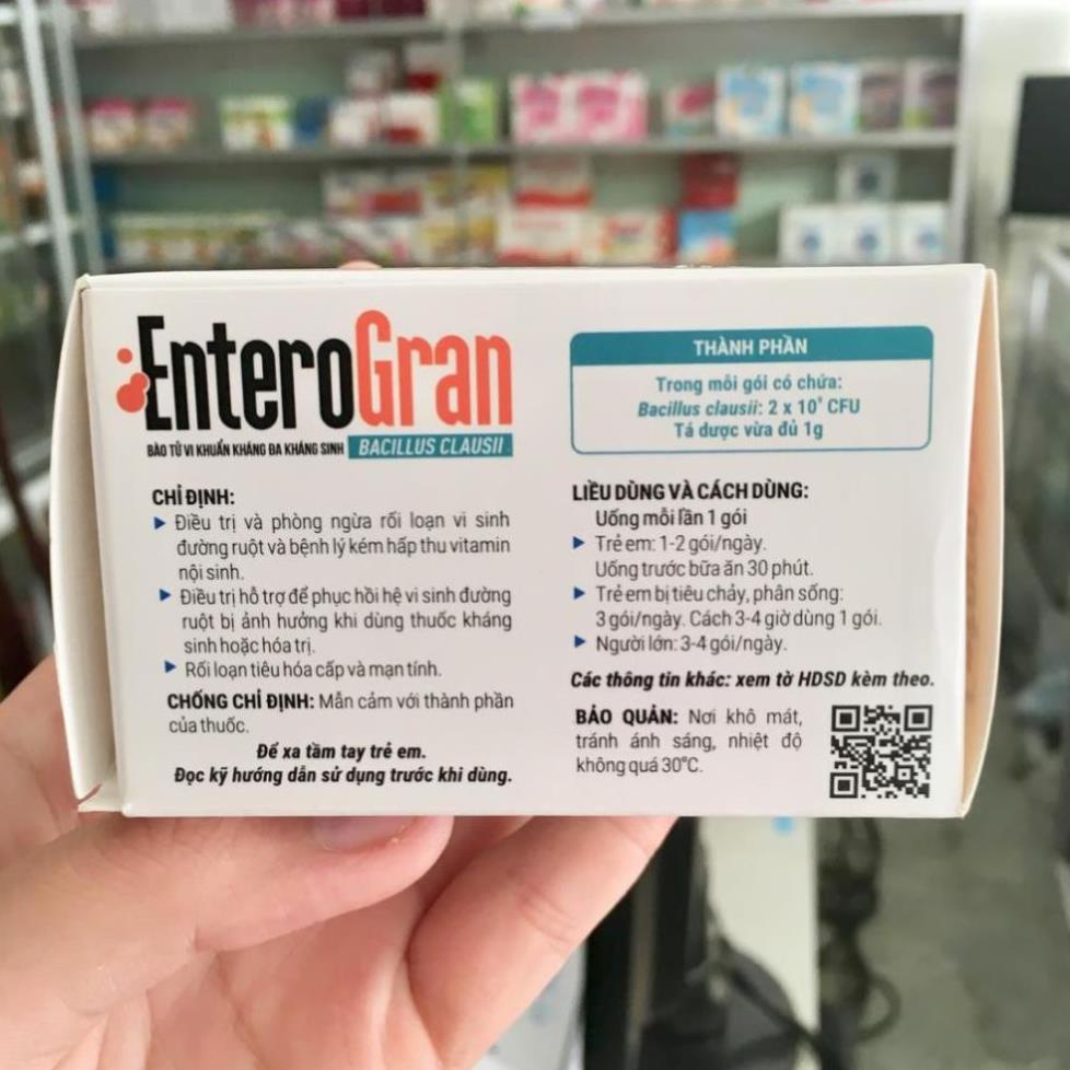 EnteroGran Men bào tử đa kháng sinh Hôp 20 gói