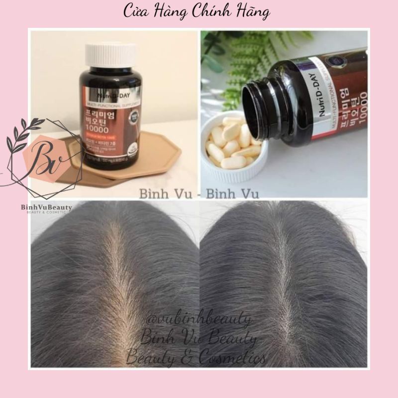 Viên Uống Hỗ Trợ Mọc Tóc Biotin 10000mcg nutriday 90Viên