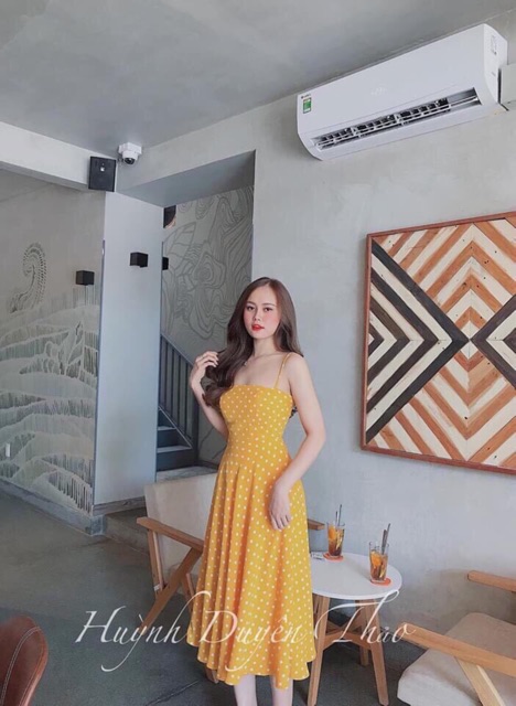 Đầm chấm bi hở lưng đan dây [Ảnh thật | BigBuy360 - bigbuy360.vn