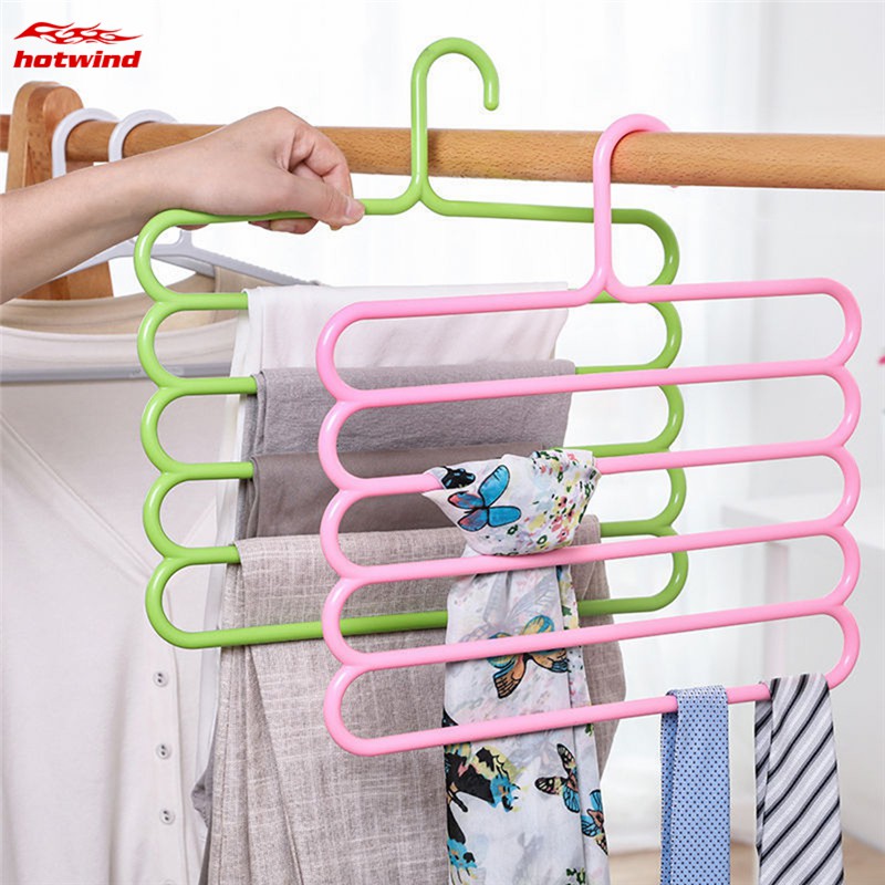 Móc treo quần áo 5 tầng chống trượt tiện lợi