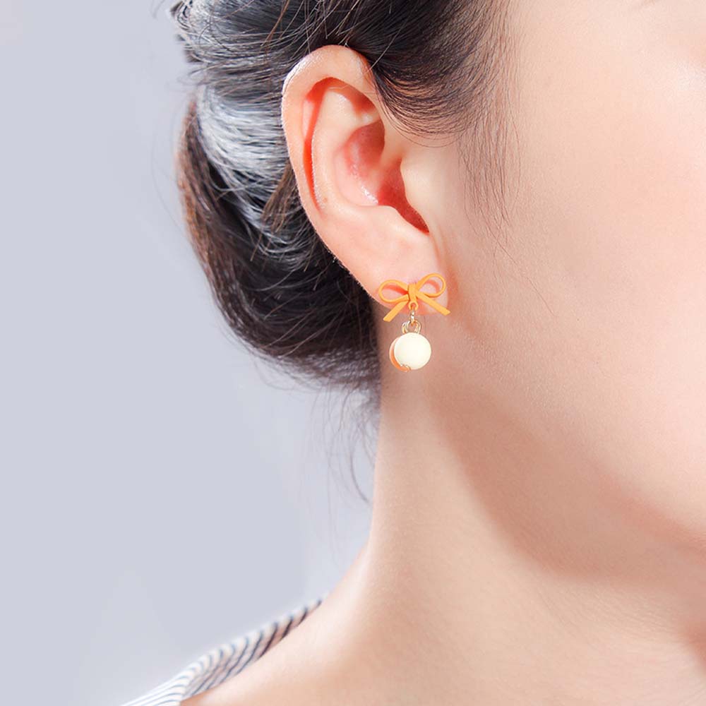 Khuyên Tai Nữ Trang Dáng Dài Tạo Hình Nơ Xinh Xắn