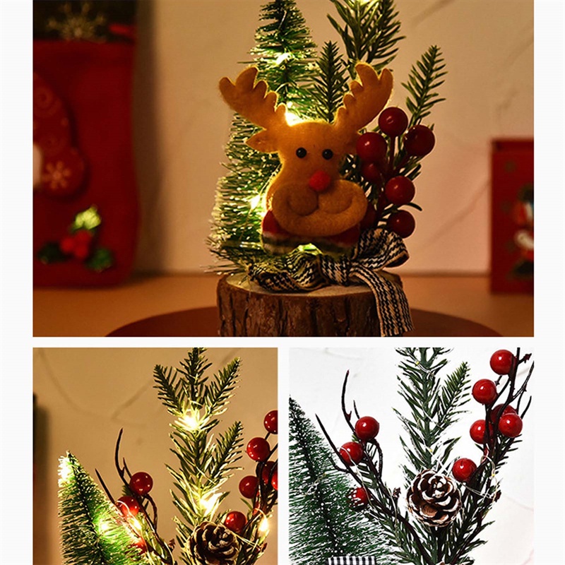 Tmdbyx Cây Thông Giáng Sinh Để Bàn Có Đèn Led Dễ Thương