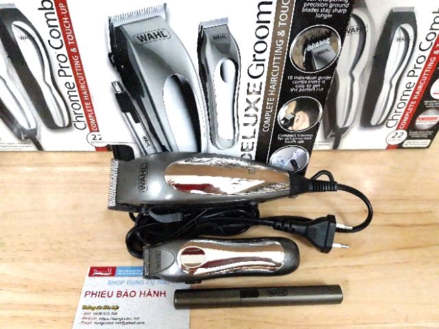 Bộ Tông Đơ Dây Chuyên Nghiệp Barber Wahl Deluxe Groom Pro 220v (Bh 1 năm)