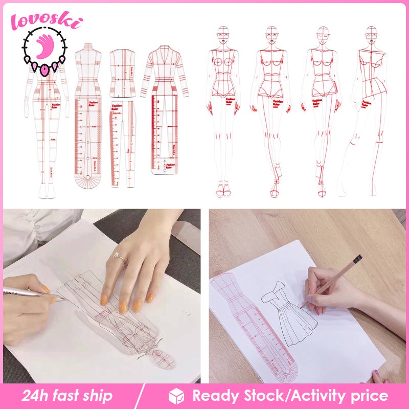 Set 8 Thước Đo Thời Trang Cho Thợ May