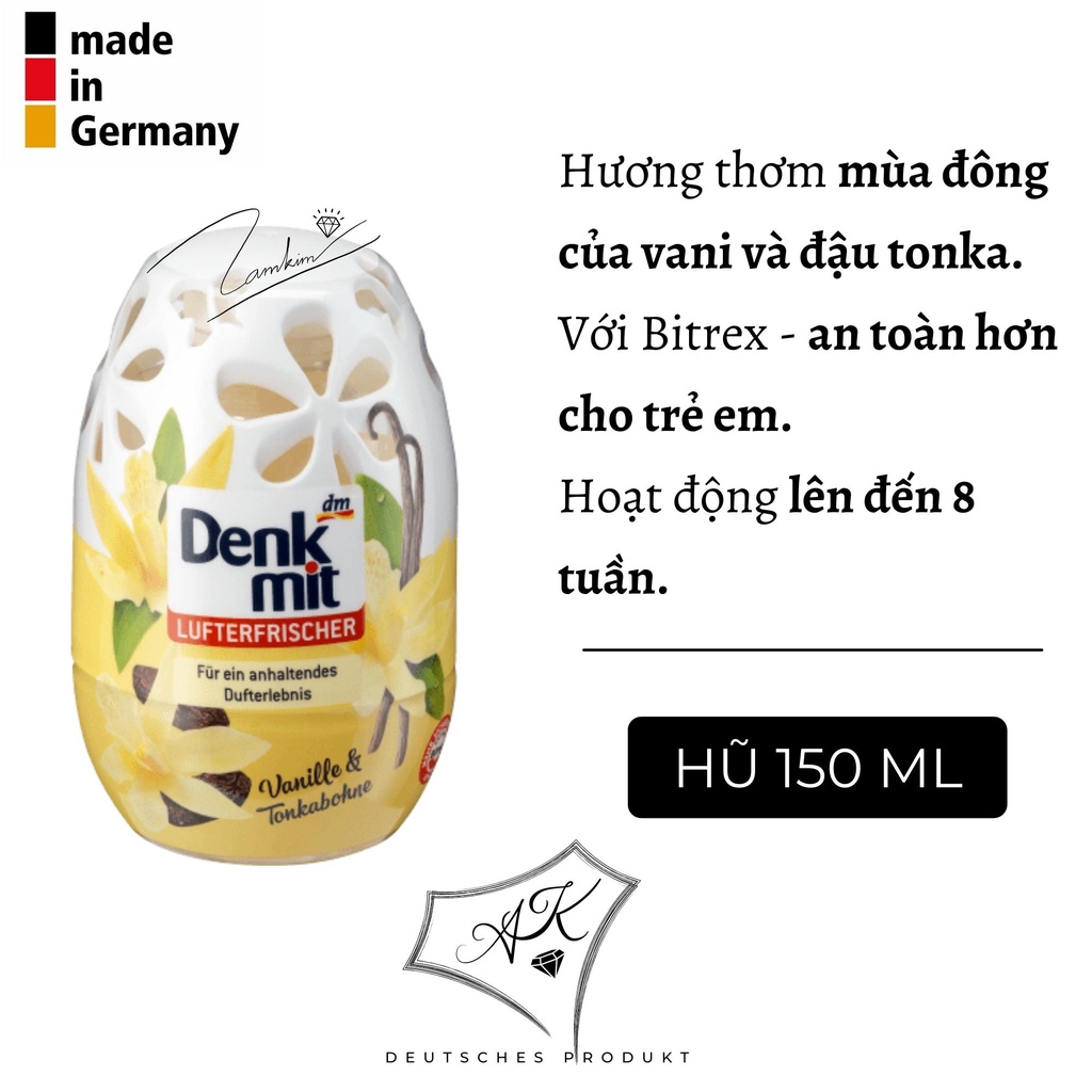 [ Hàng Đức ] Sáp Thơm, khử mùi Denkmit - nội địa Đức - hũ 150ml